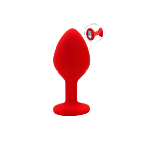 Plug rouge bijou cristal Medium CHERRY 
